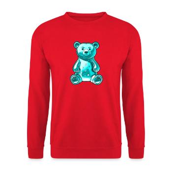 Gummibär Türkis - Unisex Pullover - Rot - Vorne - Alina (178cm) & Michal (187cm)