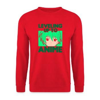 Anime Manga Otaku Kawaii Japan Cosplay Comic - Unisex Sweatshirt - red - Front - Alina (178cm) & Michal (187cm)