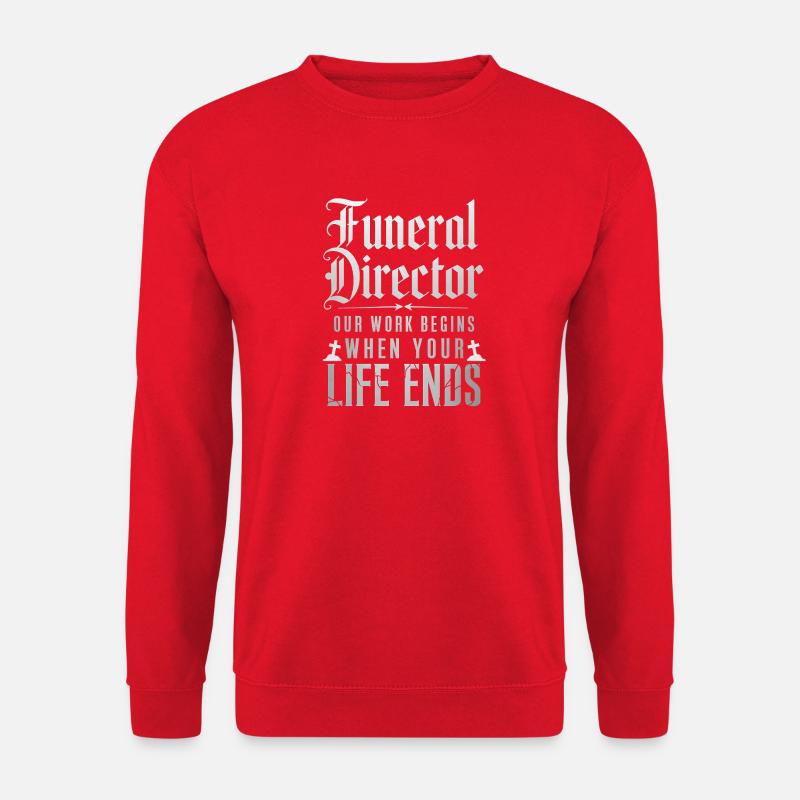Bestatter Spruch Lebensende - Halloween - Unisex Pullover - Rot