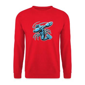 Blue Crab Illustration - Unisex Sweatshirt - red - Front - Alina (178cm) & Michal (187cm)
