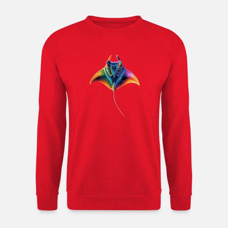 Manta Rochen Teufelsrochen Stachelrochen Taucher - Unisex Pullover - Rot