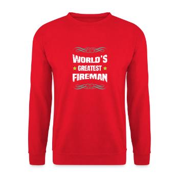 Le meilleur pompier du monde - Sweat-shirt Unisexe - rouge - Devant - Alina (178cm) & Michal (187cm)