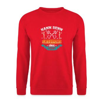 Auto Tuner Tuning Kfz Werkstatt Mechaniker Spruch - Sweat-shirt Unisexe - rouge - Devant - Alina (178cm) & Michal (187cm)