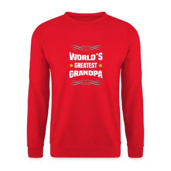 Le plus grand grand-père du monde - Sweat-shirt Unisexe - rouge - Devant - Alina (178cm) & Michal (187cm)