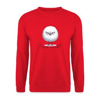 Moin enough - grim round seagull - Unisex Sweatshirt - red - Front - Alina (178cm) & Michal (187cm)