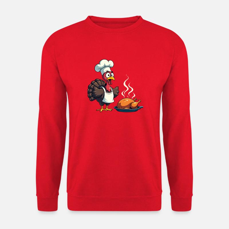 Thanksgiving Truthahn Koch - Unisex Pullover - Rot