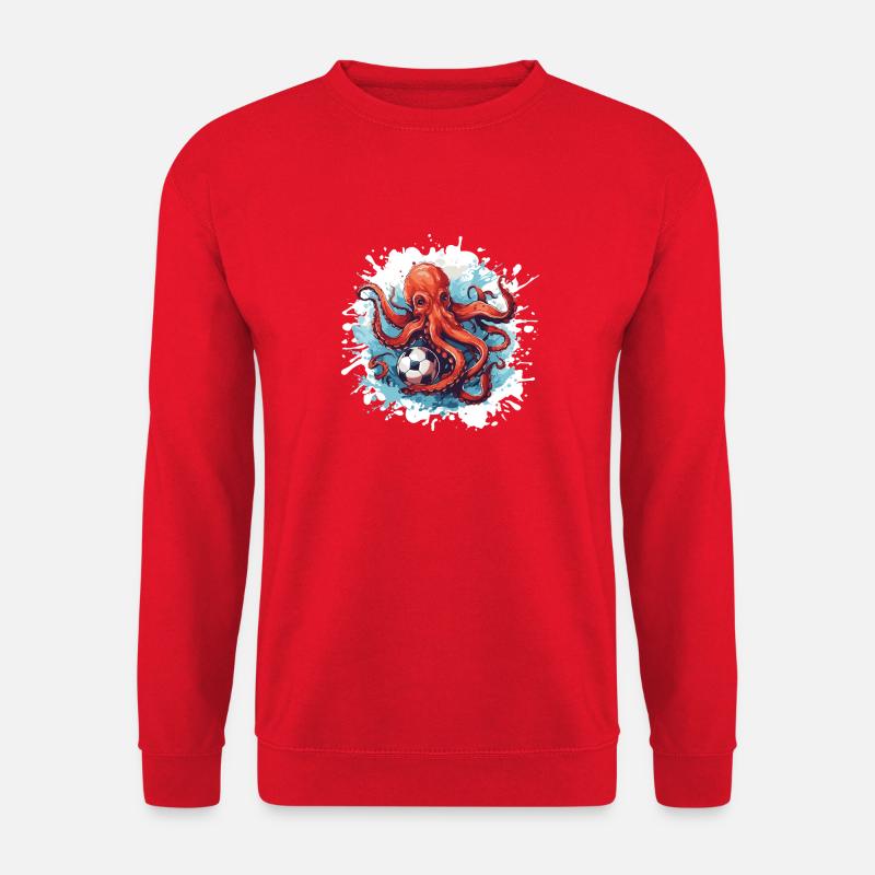 Oktopus Fussball Team - Unisex Pullover - Rot