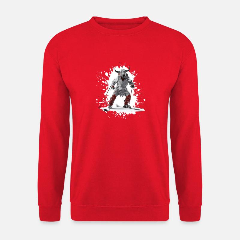 Bulle Ski Skiing Taurus - Unisex Sweatshirt - red