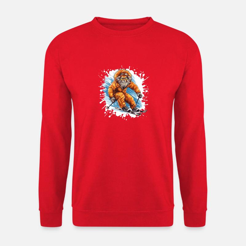Löwe Ski Skiing - Unisex Sweatshirt - red