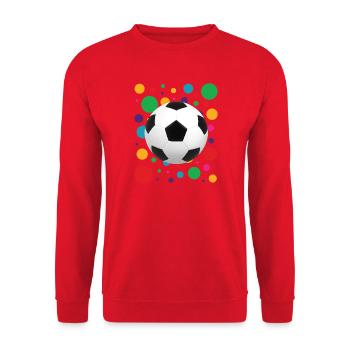 Confetti Pop Soccer Ball - Unisex Sweatshirt - red - Front - Alina (178cm) & Michal (187cm)