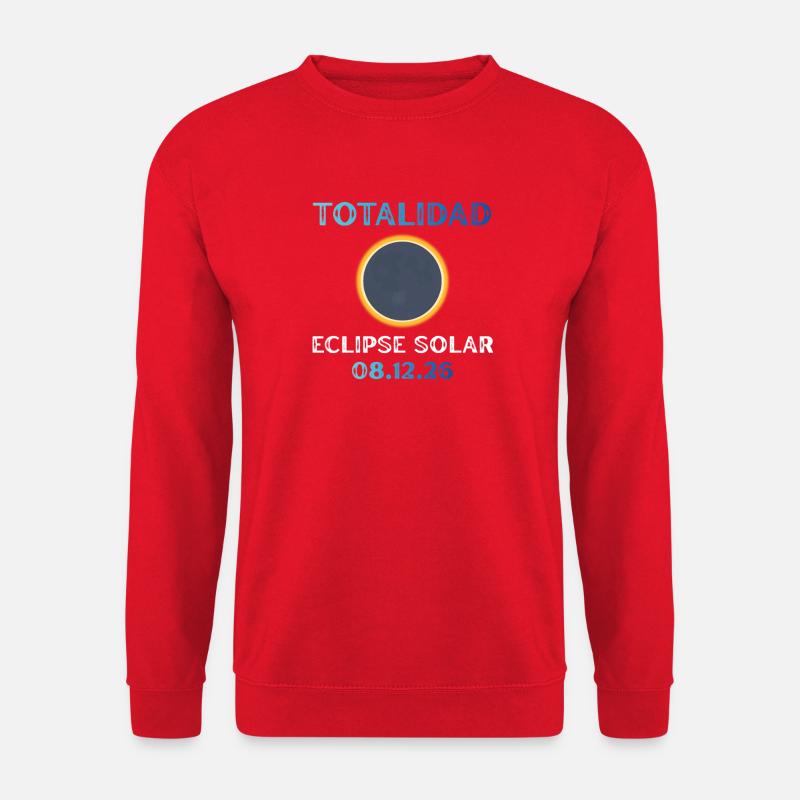 Gesamtheit der Sonnenfinsternis 2026 - Unisex Pullover - Rot