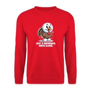 No turkey for dinner - Unisex Sweatshirt - red - Front - Alina (178cm) & Michal (187cm)