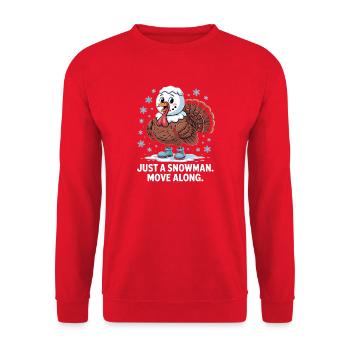 No turkey for dinner - Unisex Sweatshirt - red - Front - Alina (178cm) & Michal (187cm)
