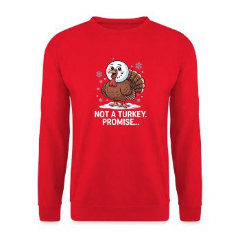 No turkey for dinner - Unisex Sweatshirt - red - Front - Alina (178cm) & Michal (187cm)