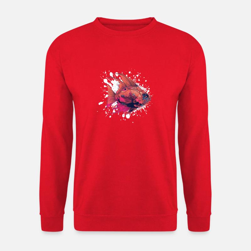 Fisch Klecks  - Unisex Pullover - Rot