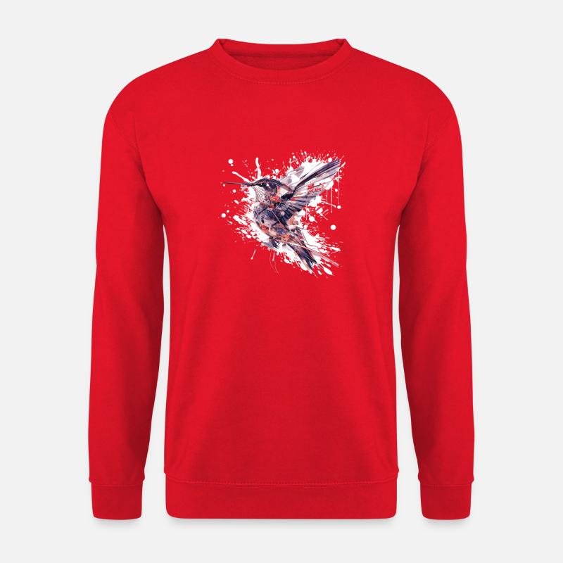 Aquarell Kolibri Spritzer - Unisex Pullover - Rot