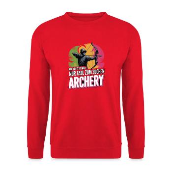 Archery design for archers and courses - Unisex Sweatshirt - red - Front - Alina (178cm) & Michal (187cm)