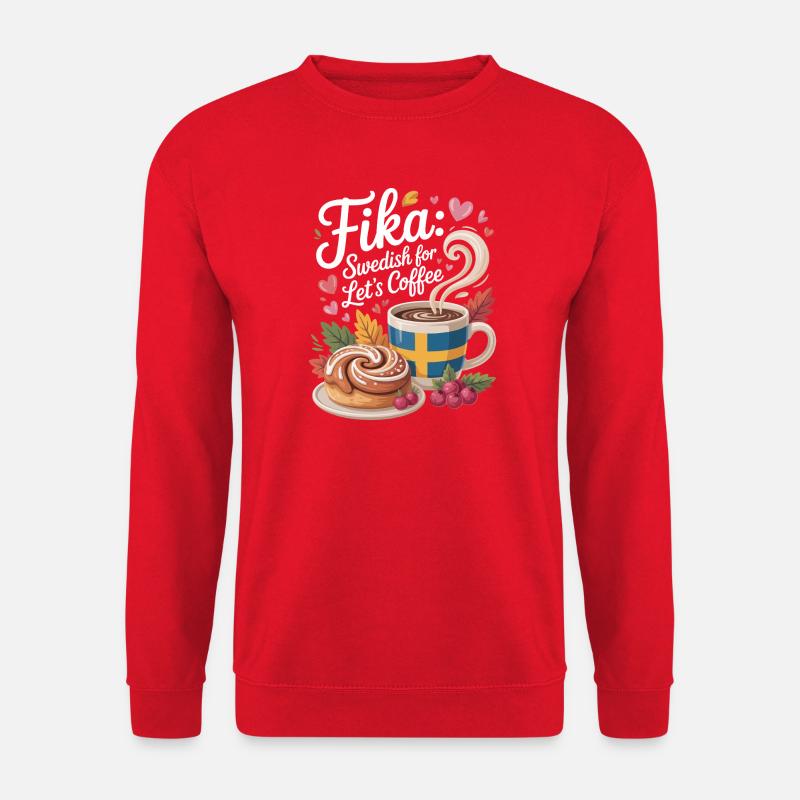 Fika - Unisextröja - röd