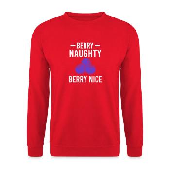 Blueberry Lustige Obst  Frucht Blaubeere Vintage B - Unisex Pullover - Rot - Vorne - Alina (178cm) & Michal (187cm)