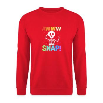 Bone Fracture Halloween Skeleton Bone Arm Fracture - Unisex Sweatshirt - red - Front - Alina (178cm) & Michal (187cm)