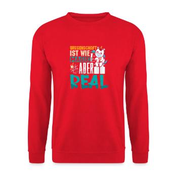 Science Scientifique Chimie - Sweat-shirt Unisexe - rouge - Devant - Alina (178cm) & Michal (187cm)