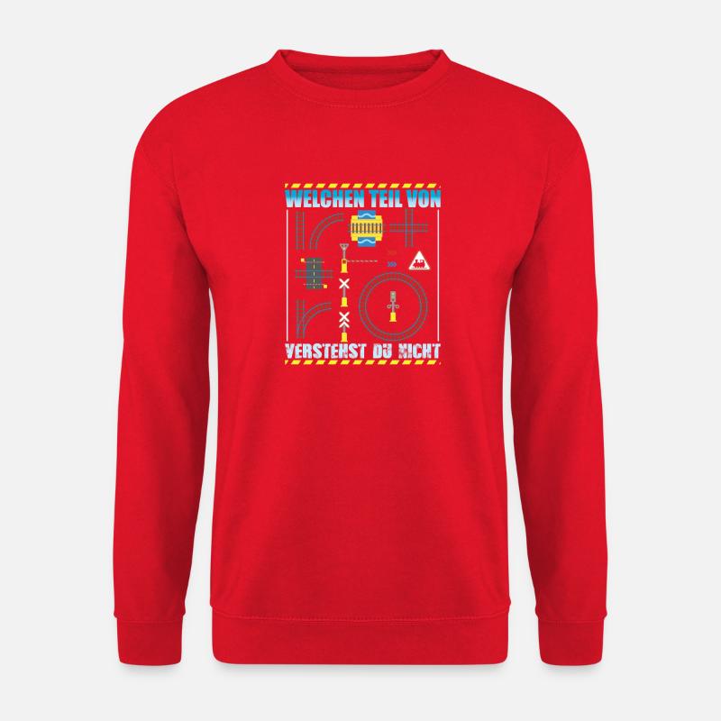 Modellbahn Modelleisenbahn Eisenbahn - Unisex Pullover - Rot