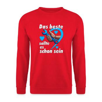 Wrenches The Best - Unisex Sweatshirt - red - Front - Alina (178cm) & Michal (187cm)