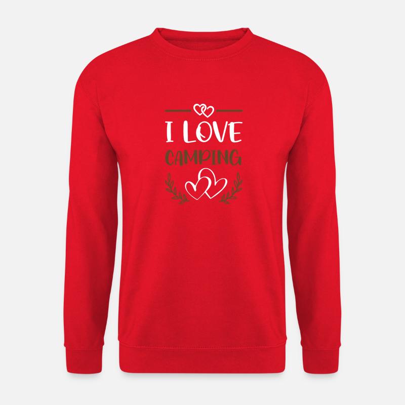 I Love Camping - Unisex Pullover - Rot