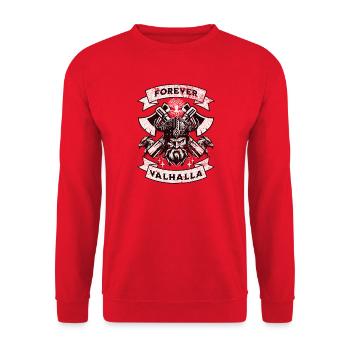 Forever Valhalla Viking Design - Sweat-shirt Unisexe - rouge - Devant - Alina (178cm) & Michal (187cm)