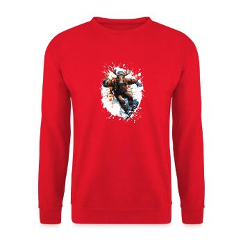 Moose Snowboard - Unisex Sweatshirt - red - Front - Alina (178cm) & Michal (187cm)