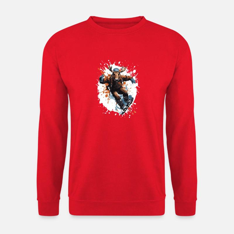 Moose Snowboard - Unisex Sweatshirt - red