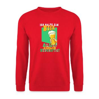 Amateurs de bière Dicton de bière Buveurs de bière Alcool - Sweat-shirt Unisexe - rouge - Devant - Alina (178cm) & Michal (187cm)