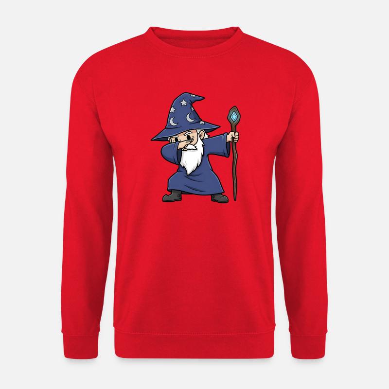 Dabbing Wizard – Lustiger Zauberer Design - Unisex Pullover - Rot
