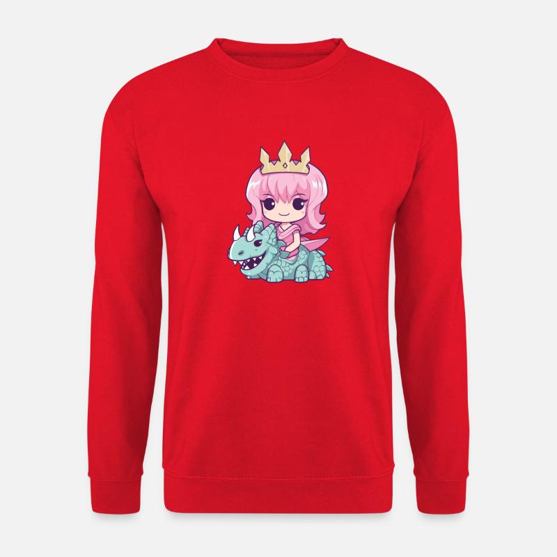 Prinzessin Drache Niedlich - Unisex Pullover - Rot