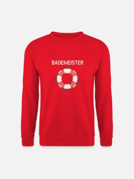 Nautisk design livredder Redningskrans Retro - Unisex sweater - rød