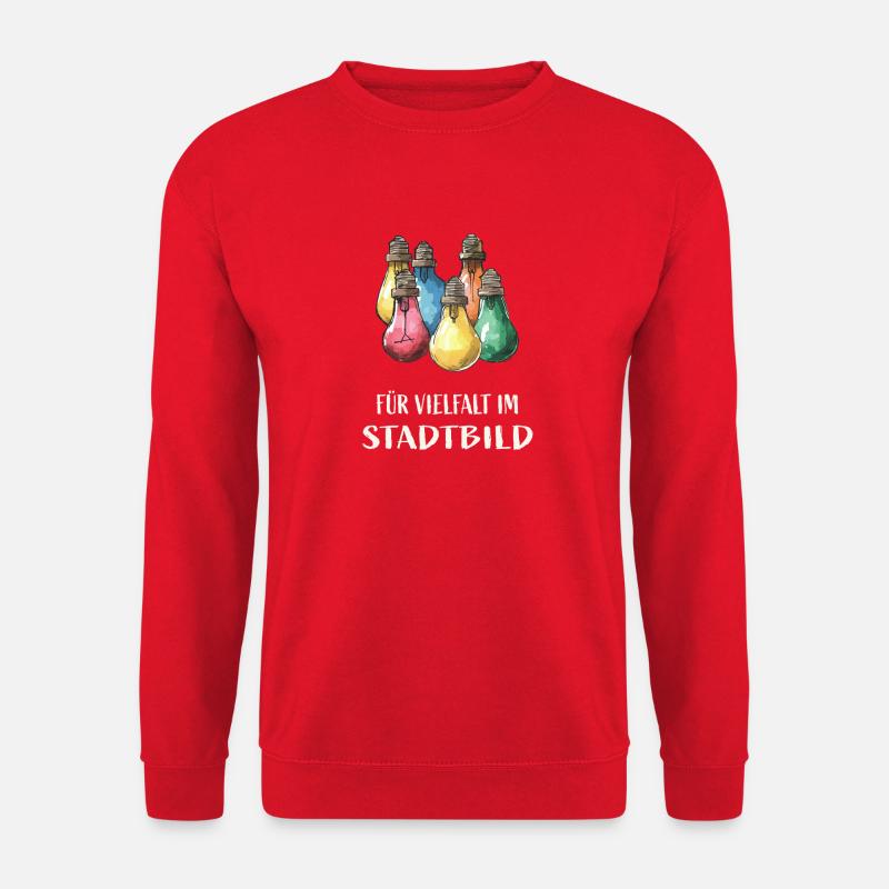 Für Vielfalt Im Stadtbild - Unisex Pullover - Rot