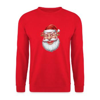 Couronne de Père Noël Fröhnacht - Sweat-shirt Unisexe - rouge - Devant - Alina (178cm) & Michal (187cm)