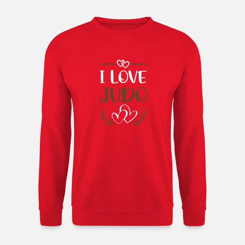 Ich liebe Judo Herzen - Unisex Pullover - Rot