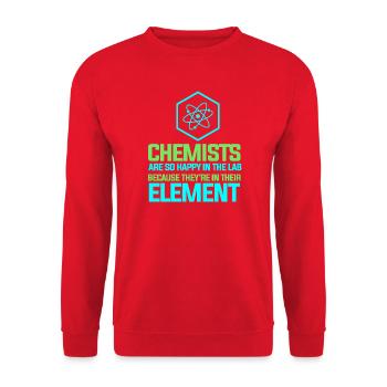 Chimie Chimiste Professeur de chimie - Sweat-shirt Unisexe - rouge - Devant - Alina (178cm) & Michal (187cm)