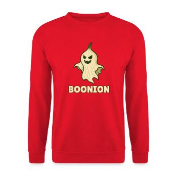 Funny Vegetable Monster – Halloween Fun - Unisex Sweatshirt - red - Front - Alina (178cm) & Michal (187cm)