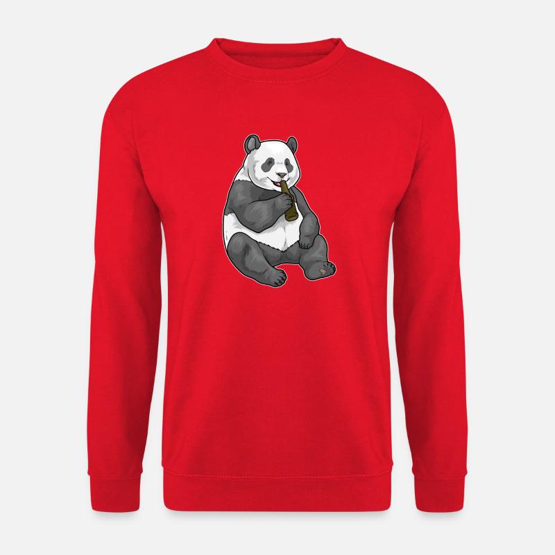 Panda Bier - Unisex Pullover - Rot