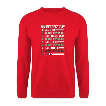 Physique Physicien Physique Étudiant en physique Professeur de physique - Sweat-shirt Unisexe - rouge - Devant - Alina (178cm) & Michal (187cm)
