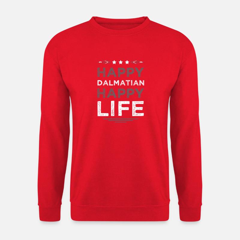Dalmatian Happy Life - Unisex Pullover - Rot