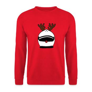 Helm w - Unisex Pullover - Rot - Vorne - Alina (178cm) & Michal (187cm)