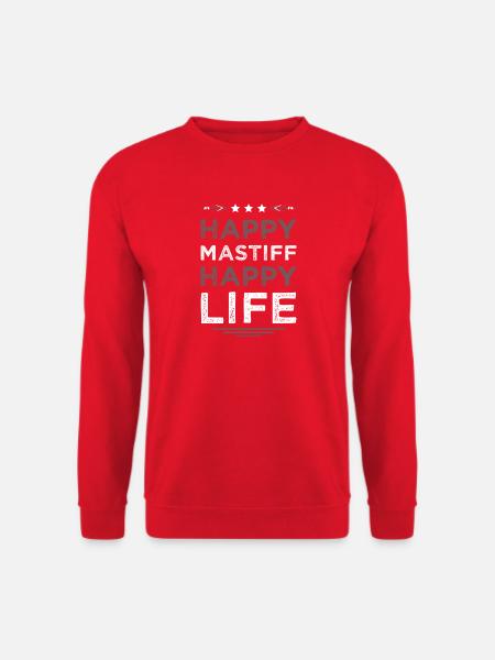Mastiff heureux, vie heureuse - Sweat-shirt Unisexe - rouge