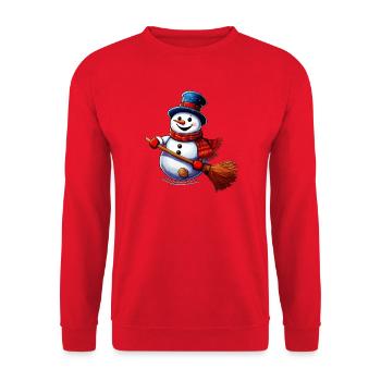 Bonhomme de neige - Sweat-shirt Unisexe - rouge - Devant - Alina (178cm) & Michal (187cm)