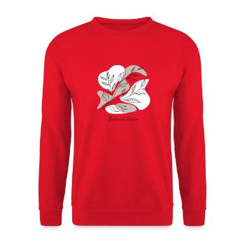Botanical line art - Unisex Sweatshirt - red - Front - Alina (178cm) & Michal (187cm)
