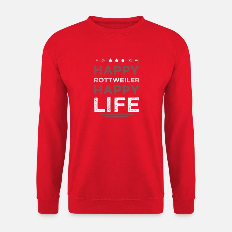 Rottweiler Lebensfreude Design - Unisex Pullover - Rot