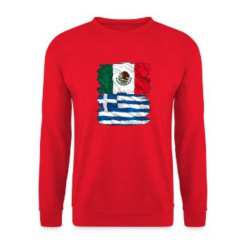 Mexico Greece - Unisex Sweatshirt - red - Front - Alina (178cm) & Michal (187cm)