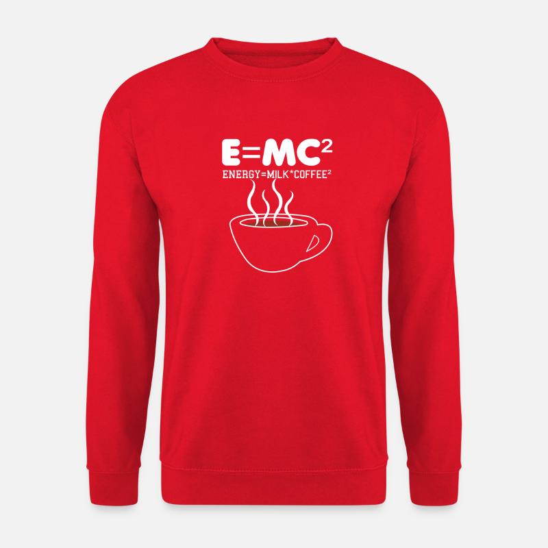 Kaffeeformel E=MC2 Illustration - Unisex Pullover - Rot